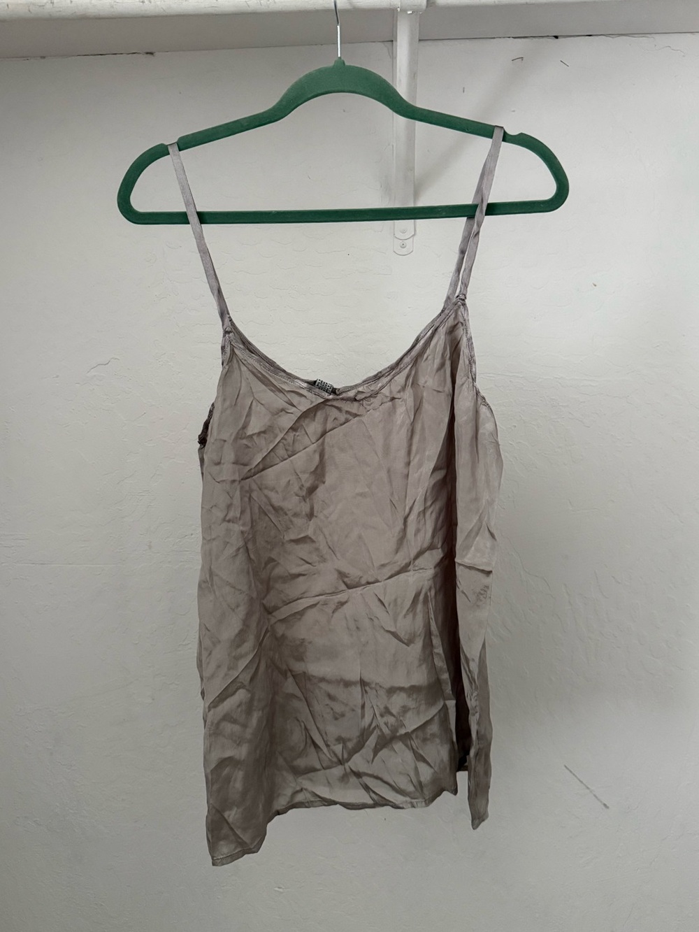 Bundle 3 for 50% off Deadstock 1980s-90s Italian Taupe Gray Silk & Rayon Cami